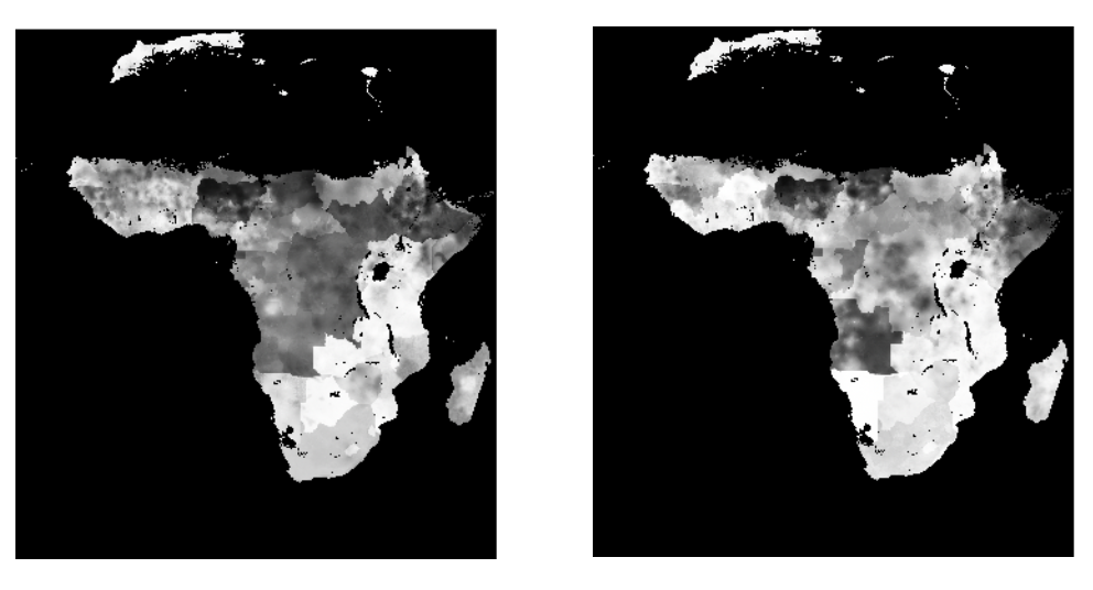 Figure 2: Mapped DTP Coverage Estimates in 2000 and 2016
